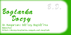 boglarka doczy business card